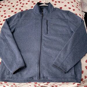 Tommy Hilfiger Men's Heathered Blue full zip jacket coat! Like new! Size XL